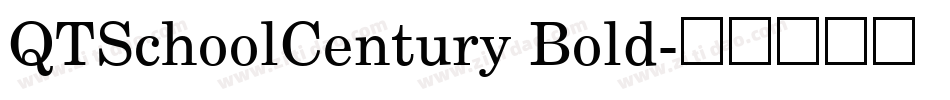 QTSchoolCentury Bold字体转换